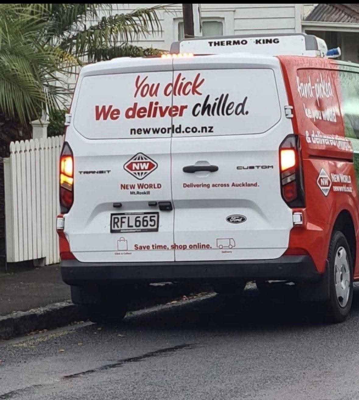 Kiwi humour mishap: Browns Bay delivery van's awkward sign blunder
